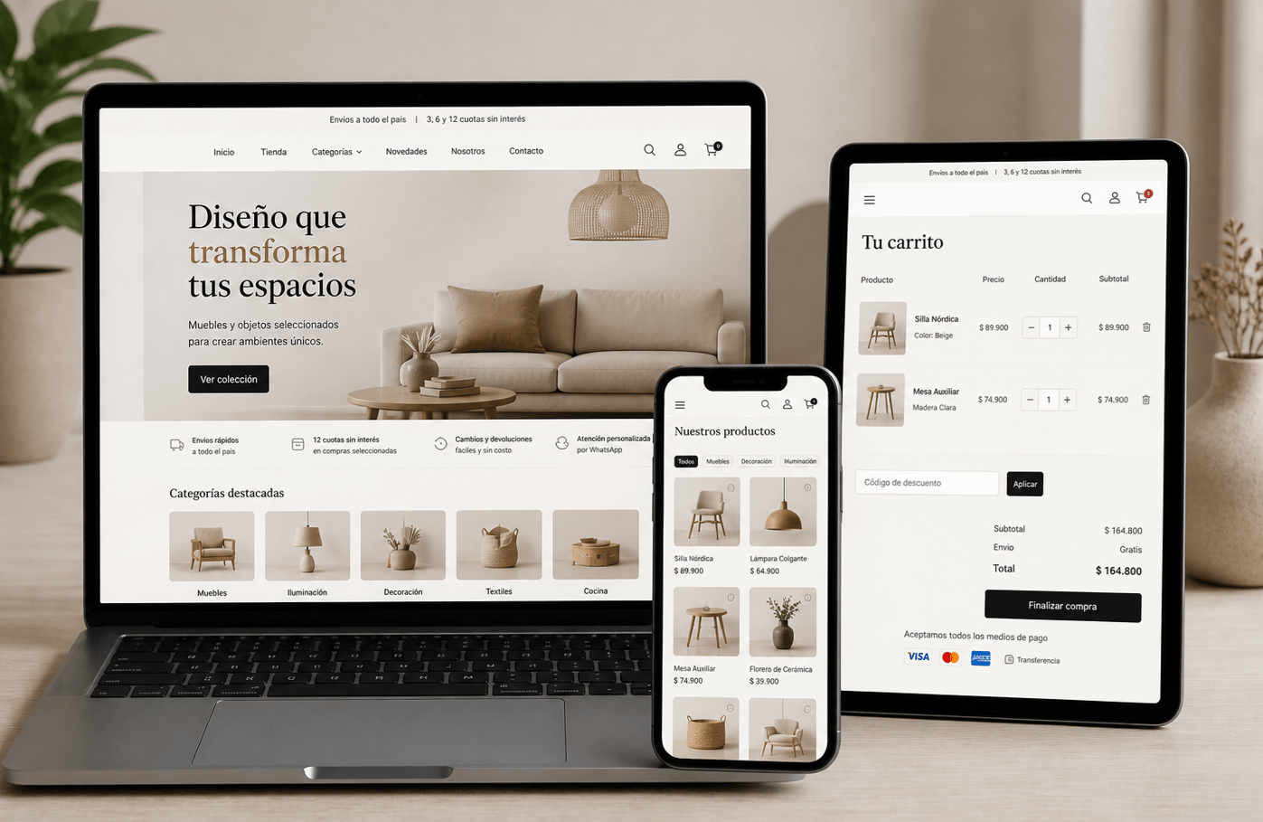 Tiendas online y webs de ventas